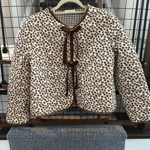 In Bloom Cream and Brown Teddy Jacket
New, never worn